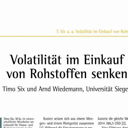 Volatilität im Einkauf von Rohstoffen senken